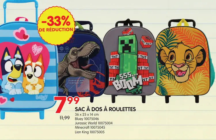Offre: Sac à dos à roulettes