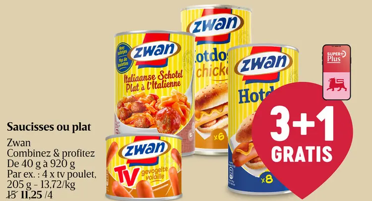 Offre: Saucisses ou plat