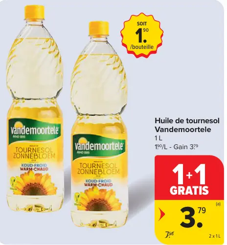 Offre: Huile de tournesol