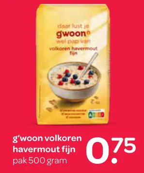 Aanbieding: Volkoren havermout fijn