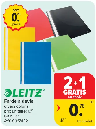 Offre: Farde à devis