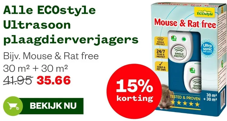 Aanbieding: Ultrasoon plaagdierverjagers