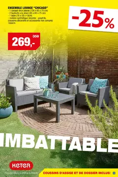 Offre: Keter Chicago salon de jardin graphite