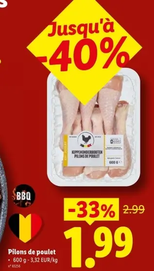 Offre: Kippenonderbouten pilons de poulet