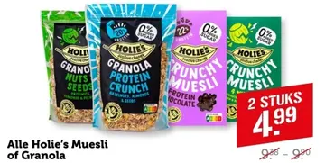 Aanbieding: Alle Holie's Muesli of Granola