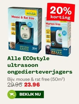 Aanbieding: ECOstyle ultrasoon ongedierteverjagers