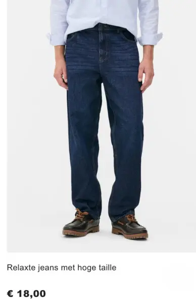 Aanbieding: Relaxte jeans met hoge taille