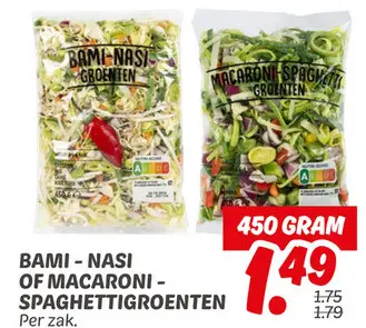 Aanbieding: BAMI - NASI OF MACARONI - SPAGHETTIGROENTEN
