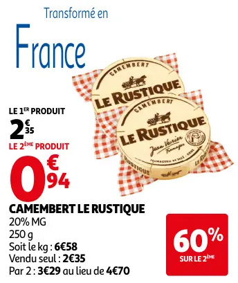 Promotie: Camembert Le Rustique
