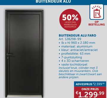 Aanbieding: BUITENDEUR ALU FARO