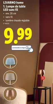 Offre: Lampe de table LED sans fil