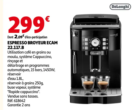 Offre: Espresso broyeur ecam 22.117.b