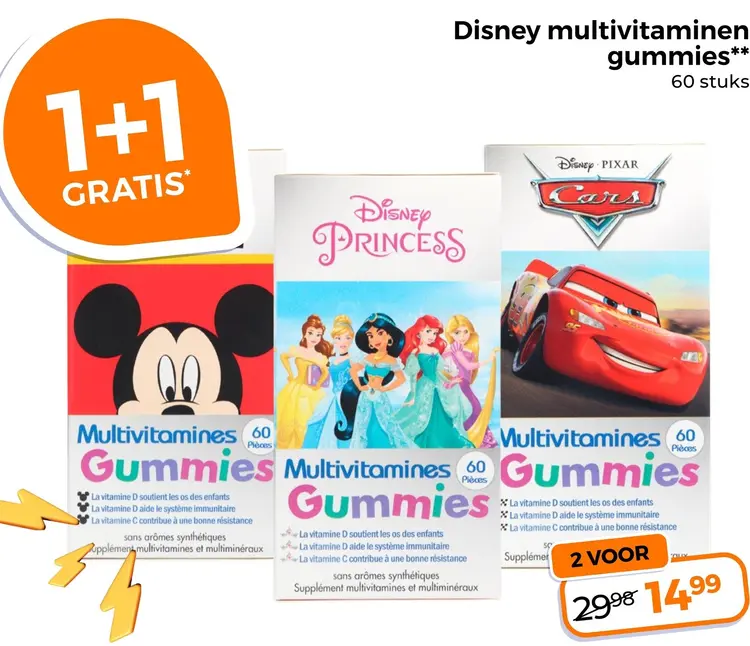 Aanbieding: Disney multivitaminen gummies