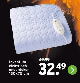 Aanbieding: Inventum elektrisch onderdeken