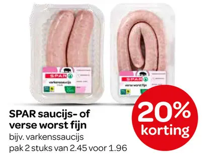 Aanbieding: saucijs- of verse worst fijn