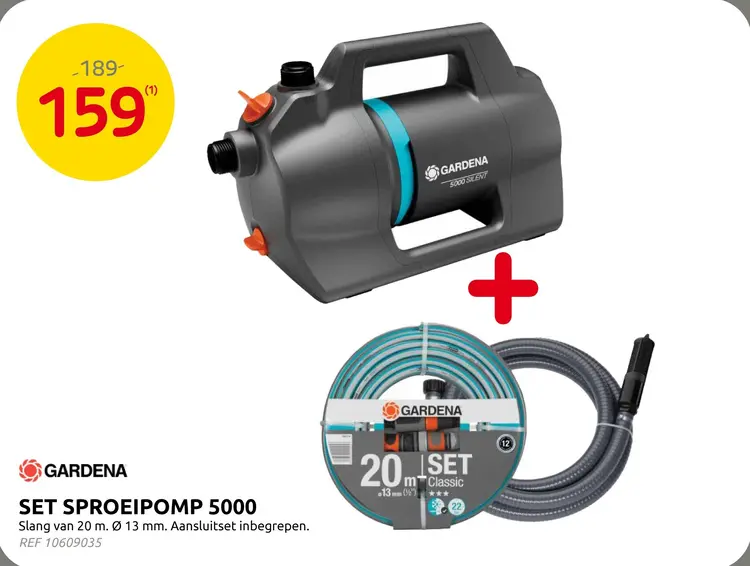 Promotie: Set sproeipomp 5000