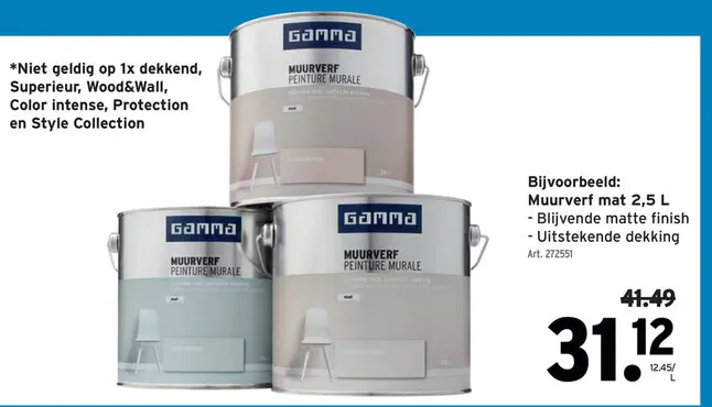 Promotie: Muurverf mat