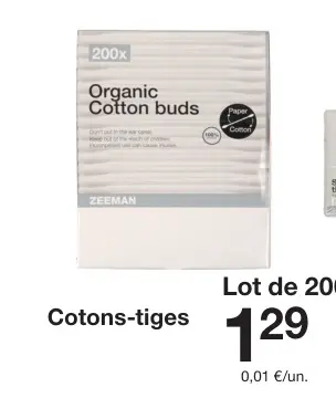 Offre: Cotons-tiges