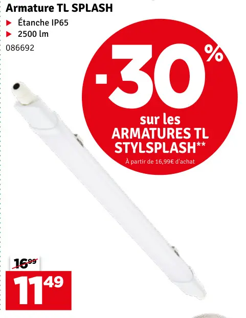 Offre: Armature TL SPLASH