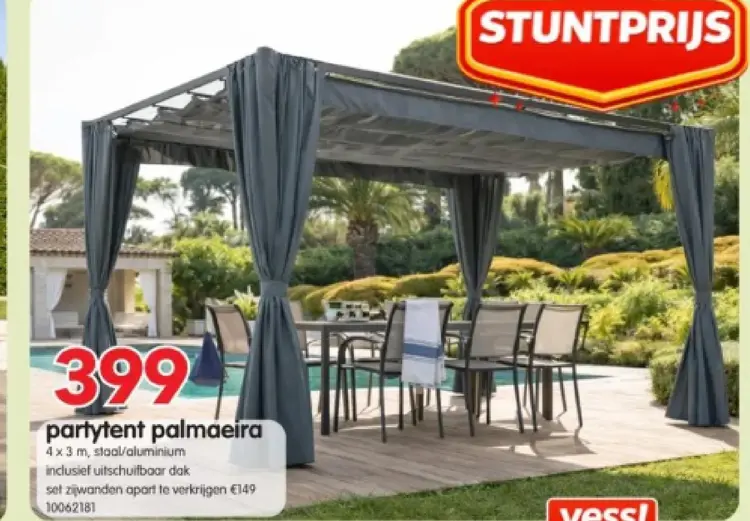 Promotie: partytent palmaeira