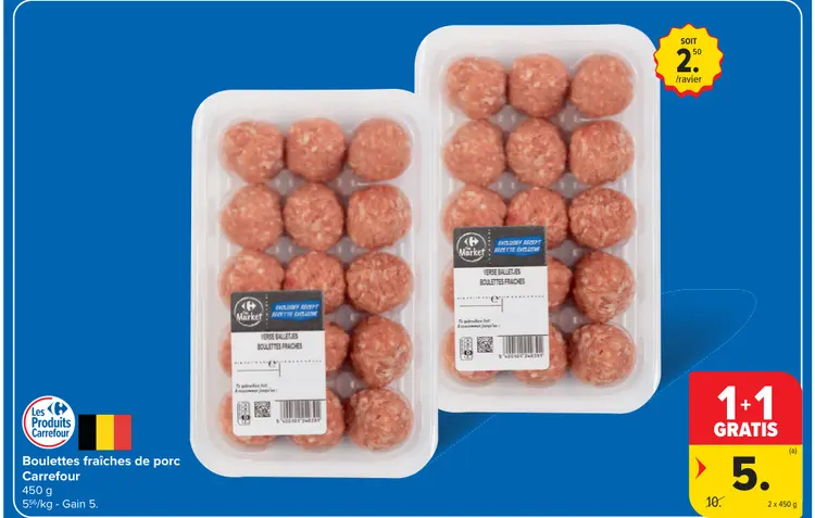 Offre: Boulettes fraîches de porc