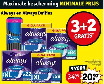 Aanbieding: Always en Always Dailies