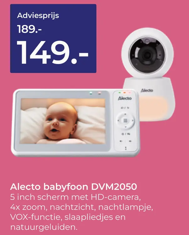 Aanbieding: Babyfoon DVM2050