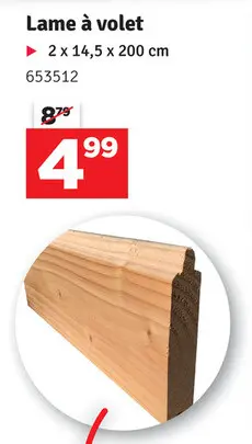 Offre: Lame à volet