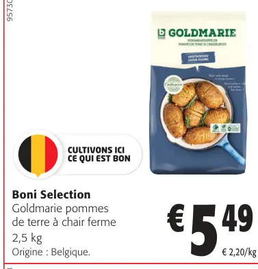Offre: Goldmarie pommes de terre à chair ferme