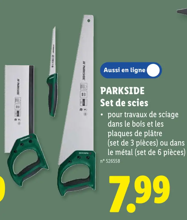 Offre: Set de scies