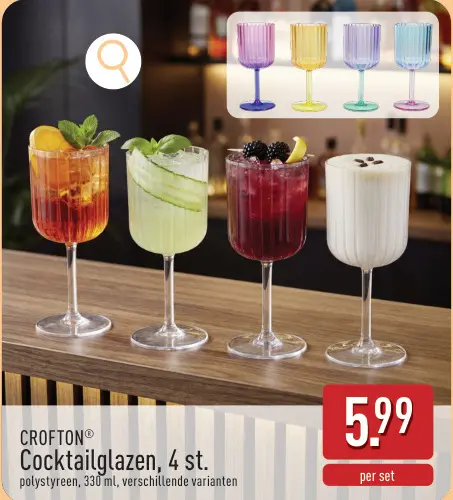 Promotie: Cocktailglazen