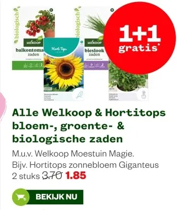 Aanbieding: Alle Welkoop & Hortitops bloem-, groente- & biologische zaden