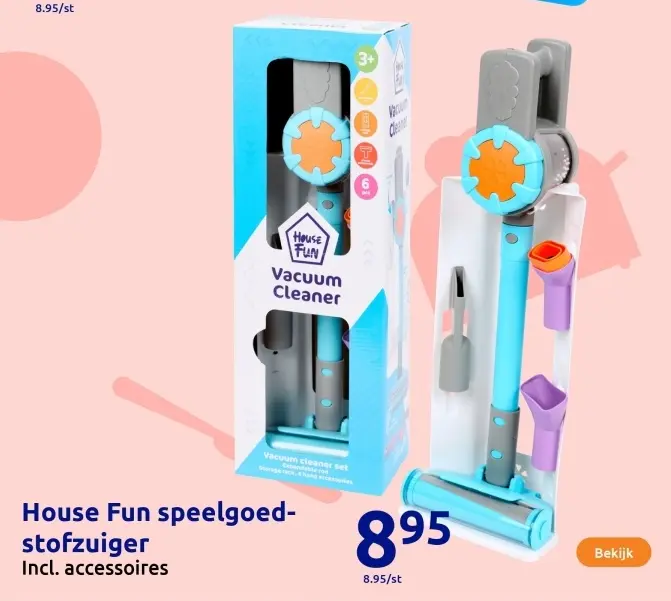 Aanbieding: House Fun speelgoed-stofzuiger