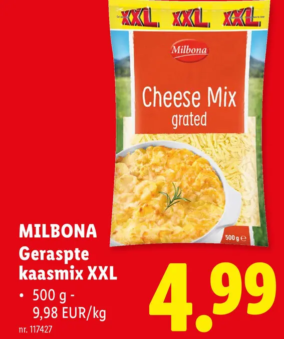 Promotie: Geraspte kaasmix XXL