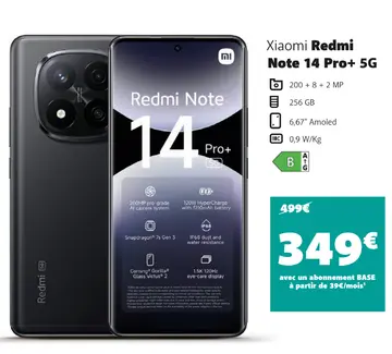 Offre: Xiaomi Redmi Note 14 Pro+ 5G