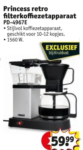 Aanbieding: Retro filterkoffiezetapparaat PD-4967E