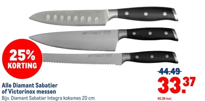Aanbieding: Diamant Sabatier of Victorinox messen
