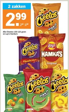 Aanbieding: Alle Cheetos en Lay's Hamka's