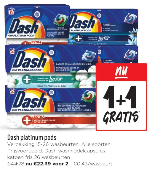 Aanbieding: Dash platinum pods