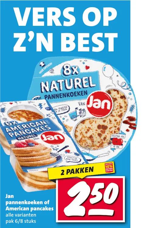 Aanbieding: Pannenkoeken of American pancakes