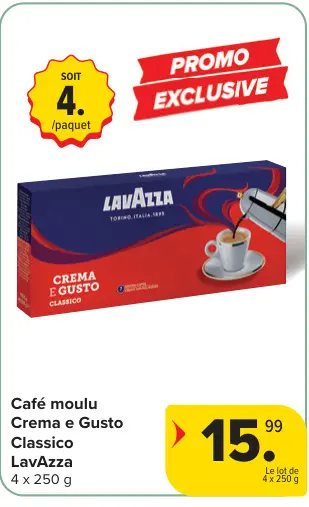 Offre: Café moulu Crema e Gusto Classico
