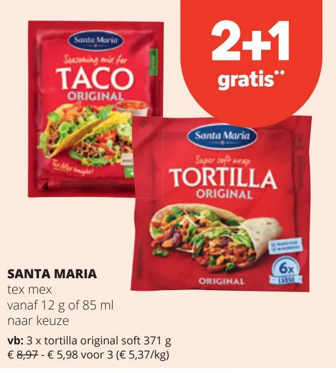 Aanbieding: Taco Seasoning Mix & Tortilla Wraps