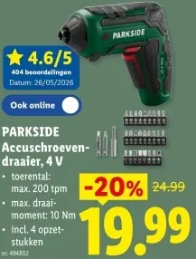 Promotie: PARKSIDE Accuschroevendraaier