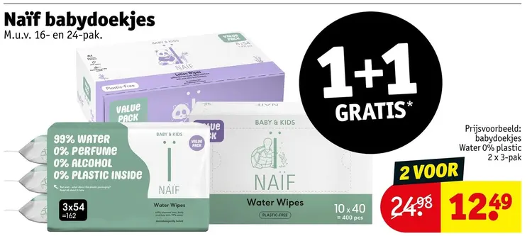 Aanbieding: Naïf babydoekjes