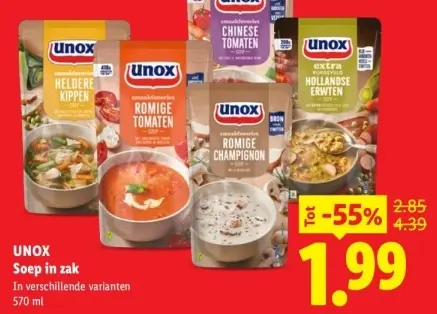 Aanbieding: Soep in zak