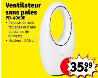 Offre: Ventilateur sans pales