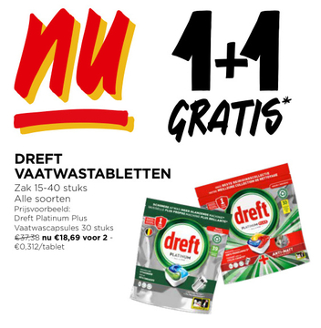 Aanbieding: Dreft Vaatwastabletten