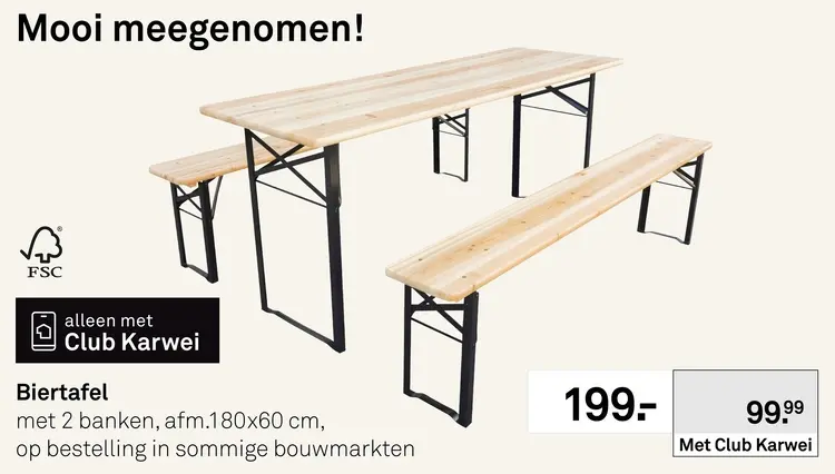 Aanbieding: Biertafel