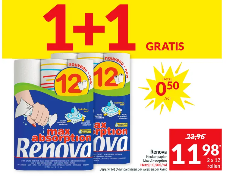 Promotie: Keukenpapier Max Absorption