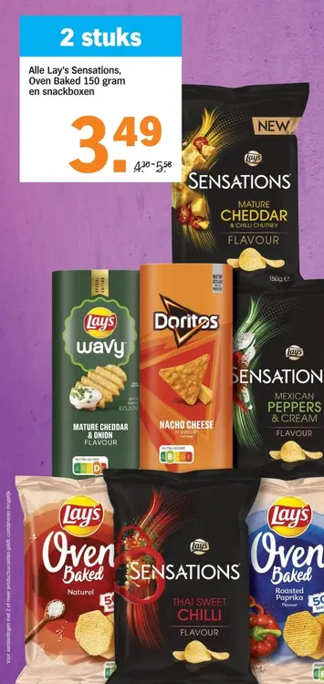 Aanbieding: Lay's Sensations, Oven Baked en snackboxen